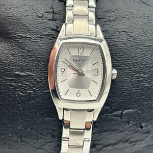 Relic Silver-tone Stainless Steel Women’s Watch Working New Battery